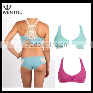 2016 Summer New Design Lace Crochet Bikini Top thumbnail-1