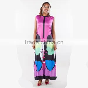 Walson The Summer New Sexy Beautiful Picture Printed Loose Dress Long Maxi Dress Silk Dress thumbnail-4
