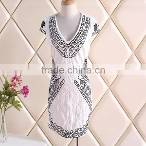 Women Polyester Sexy Package Hip Dresses thumbnail-2