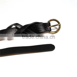 PU Leather Belt Waistband Antique Bronze Black Adjustable thumbnail-2