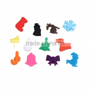 Party Supplier Multicolor Silicone Wine Glass Charms Party Barware Wine Glass Markers thumbnail-3