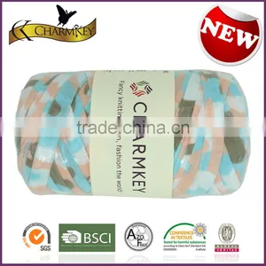 Charmkey Ribbon Yarn Printed Dyed Spaghetti Yarn Cotton Polyester t Shirt Yarn thumbnail-1