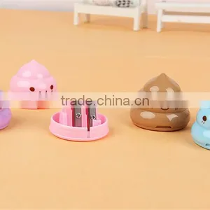 Korea Stationery Shit Pencil Sharpener Shape Double Orifice Double Pole Piece Office & School Supplies thumbnail-4