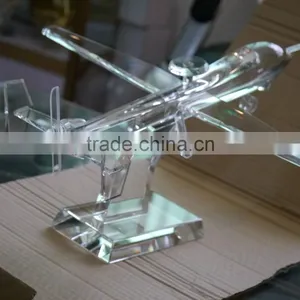 Noble Customized Made Crystal Airplane Model With Logo and Text Engraved Free thumbnail-6