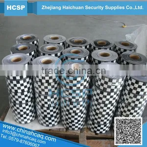 Security Warning Reflective Marking Tape Reflective Hazard Warning Tape Red and White Reflective Caution Tape,logo Warning Tape thumbnail-1
