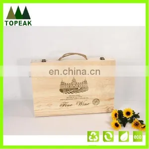 Eco-friendly Wooden Wine Box Wholesale Gift Box Packing Wood Box thumbnail-3