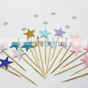 Gold Glitter Stars Cupcake Topper Birthday Party Cake Decorations thumbnail-6