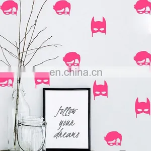 Superhero Mask Ins Style Vinyl Mini Wall Sticker Children Room Home Decoration Mural Roon Decal thumbnail-2
