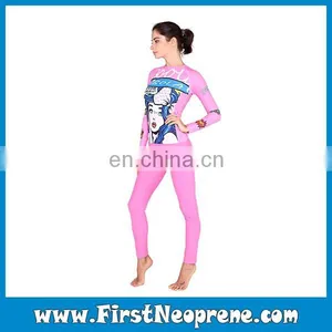 Pink Color Beautiful Scrawl Cheapest Juniors Rashguard thumbnail-6