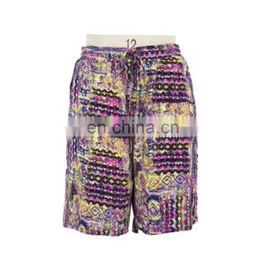 Printed Viscose Tie Short Women Beach Short Guangzhou Supplier thumbnail-1