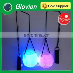 1 Pair LED POI Thrown Balls for Professional Belly Dance Level Hand Props thumbnail-1