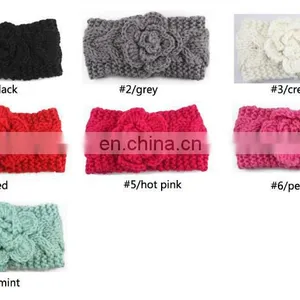 Winter New Fashion Knitted Camellia Twist Braided Baby Warm Hairband Children Kids Hair Accessories thumbnail-6