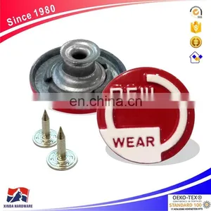 20mm Jeans Metal 3D Buttons, Brass Button And Rivet For Denim, Jackets thumbnail-1