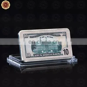 WR Promotional Gift TEN Dollar Silver Bar Unique Gifts The USA 10 Dollar Paper Money Commemorative Bar thumbnail-2