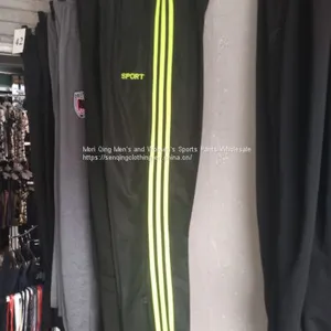 Three Bars Men's Sports Trousers Loose Straight Tube With Down Casual Pants thumbnail-2
