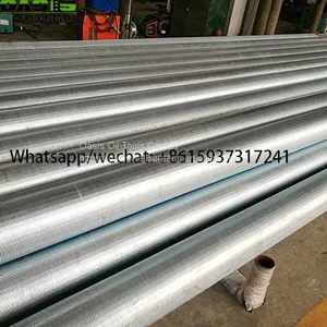 Galvanized Carbon Steel V Shape Profile Wire Wrapped Screen /continuous Slot Johnson Water Well Screens thumbnail-1