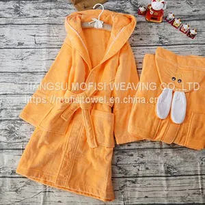 High Quality Fashion Kids Children Hooded 100% Cotton Bathrobe thumbnail-2