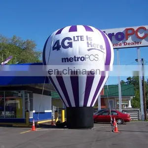Cheap Hot Air Balloon Shape Outdoor Inflatable Ground Balloon With Removable Advertising Banner thumbnail-1
