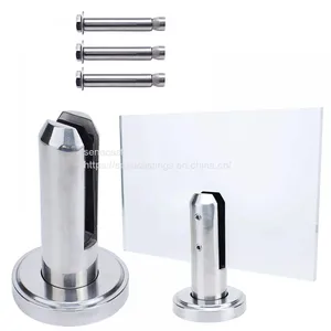 Stainless Steel Glass Spigots Clamp Glass Standoff Polish for Panel Pool Construction Hardware thumbnail-2