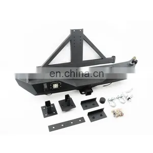 Rear Bumper With Spare Wheel Carrier For Jeep Wrangler JK Accessories Car Bumper Guard thumbnail-1