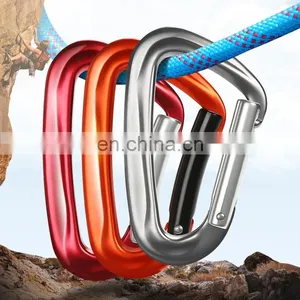 JRSGS China Supplier Carabiner 7075 Aluminum D Shape Carabiner Clip Wholesale 24KN Snap Hook Outdoor Custom Logo S7801 thumbnail-2