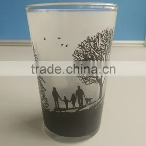 Frosted Glass Cup With Scenery Printing thumbnail-1