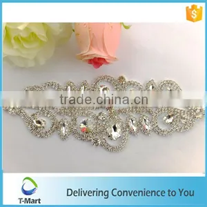 Glitter Crystal Rhinestone Applique for Lady Dress thumbnail-1
