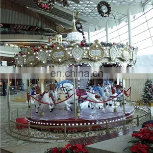 Outdoor Amusement Park Carousel Horse Amusement Machinery Equipment Carousel for Sale thumbnail-3