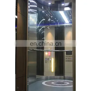 Elevator Safety Lift Panoramic Glass Large Capacity Titanium Stainless Steel Passenger Elevator Best Choice Residential Home thumbnail-3