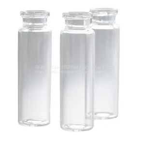 Scientific Research Laboratory Transparent Headspace Bottle Multi-gauge Glass Clamp Mouth Sampling Bottle With Gas and Liquid Chromatography Thread Flat Headspace Bottle thumbnail-1