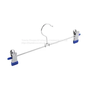 Hot Sale Steel Wire Pants Hanger With Clips thumbnail-1