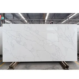 Code：1010，Calacatta Artificial Stone Quartz Slab Kitchen Countertops thumbnail-1