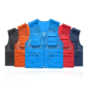 Customized Logo for Multi Pocket Safety Vest, Customizable High Gloss Reflective Vest thumbnail-2