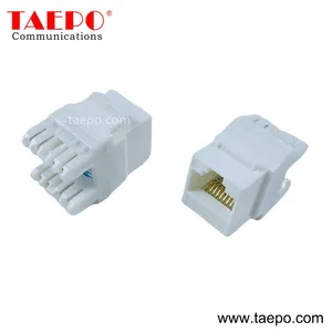 Sample Free CAT5E CAT6 UTP Unshielded 8P8C AP Style 180 Degree Keystone Jack From China Factory TAEPO thumbnail-1