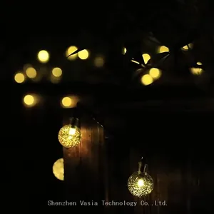 Solar Crystal Globe String Lights - IP65 Waterproof 8 Modes for Outdoor Christmas Wedding Garden Party Decorations thumbnail-2