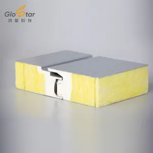 Polyurethane Edge-sealed Rock Wool Sandwich Panel Original Equipment Manufacturer (OEM) thumbnail-1
