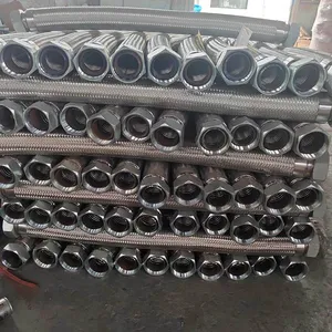 Nut-type Metal Hose, Braided Mesh Hose, Flexible Pipe Connection, Excellent Flexibility, Physical Manufacturer thumbnail-2
