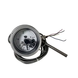 Textile Industry Capillary Silicon Oil Filled Pressure Type Thermometer With Staineless Steel Probe Oil Thermometer for Chemical Industry thumbnail-1