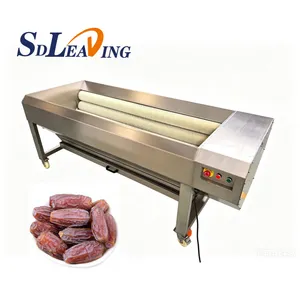 High Efficiency Commercial Palm Dates Brush Polishing Cleaning Machine Automatic Dates Dry Washer Polishing Machine for Medjool thumbnail-1