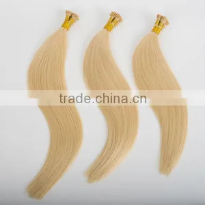 I Tip Pre Bonded Fusion 613 Light Color Silky Straight Wavy Hair Extension thumbnail-1
