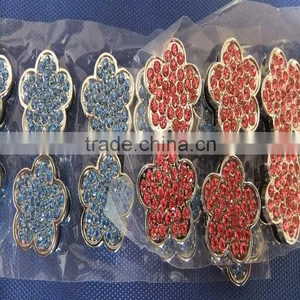 Chrome Diamond Cartoon Jewelry Wholesale 18MM Lovely Slide Rhinestone DIY Plum Flower Charms thumbnail-2