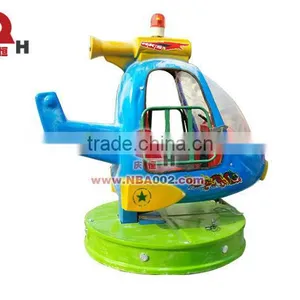 QHRLA04 Blue Coin Operated Rotary Lifting Helicopter Kiddie Ride thumbnail-1