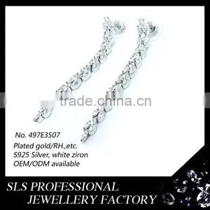 Wholesale Fashion Jewelry S925 Sterling Silver Tassel Stud Earrings thumbnail-2