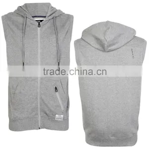 Blank High Quality Sleeveless Hoodies for Men thumbnail-4