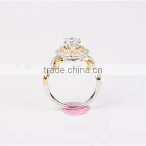 2016 High Quality 925 cz Engagement Ring 18k Gold Palted Ring Mounting thumbnail-4