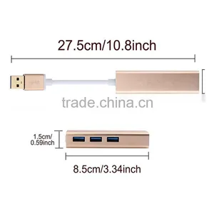 High Quality USB 3.0 Hub Ports With RJ45 Cable Adapter thumbnail-2