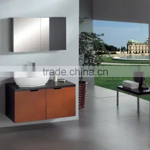 Wall Mounted Single Sink Bathroom Vanity With Mirror Cabinet thumbnail-1