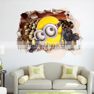 3 d Cartoon Yellow Wall Stick/children Room Decoration Stickers Can be Removed/waterproof Stickers thumbnail-3
