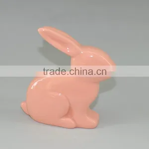 Lovely Pink Ceramic Rabbit Easter Gift thumbnail-1