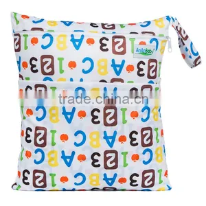 Cheap Wholesale One Zipper Diaper Bags Waterproof Small Pockets Wet Bags thumbnail-1